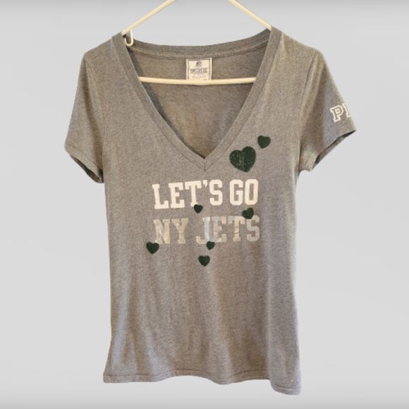 PINK Victoria's Secret Tops - Pink by Victoria's Secret NFL NY Jets v neck shirt